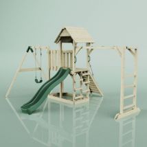 Tour de jeux Malmö Vert 400 x 358 cm Balançoire pour enfants - Polarplay