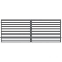 Doppeltor Leni 120 inkl. Zubehör-Set 300 x 120 cm anthrazit Gartentor - Polbram