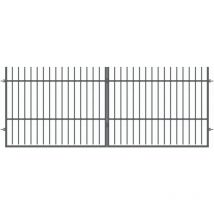 Doppeltor Linus 120 inkl. Zubehör-Set anthrazit Gartentor 300 x 120 cm - Polbram