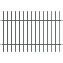 Polbram Zaunfeld Gartenzaun Zaunelement Linus 200 x 120cm Metall Zaun Anthrazit