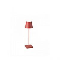 Zafferano - Poldina pro ld0340f3-lampe de table-rechargeable-rouge