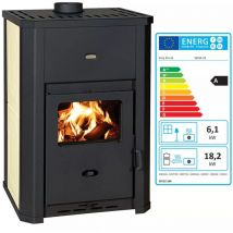 Poêle à bois avec bouilleur Prity wd W24 d 6.1 + 18.2 Kw