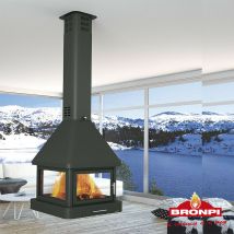 Poêle à bois CABIMAS II 4 faces vitrées 16 kW