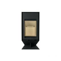 Solzaima - Poêle à bois tek Wall Eco 7,3kW bûches 2kg/h classe énergétique a+ label flamme verte Ecodesing 2022