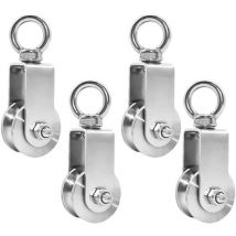XVX - Polea de 34 mm con rodamiento de bolas, polea de elevación, capacidad de carga 250 kg, polea de cable de acero inoxidable para fitness con