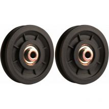 BSR - Ahlsen Polea de nailon con rodamiento de 90 mm, polea de entrenamiento de fuerza, rueda universal para máquina de cables, equipo de fitness,