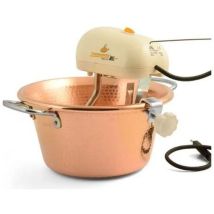 Paiolo Elettrico Lar 1054 Polentamatic in Rame Puro 99,9% – Capacità 4,5L – Diametro 26cm – Fondo Acciaio Cromato – Adatto Induzione
