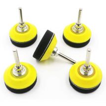 Polier-Schleifpad, 5-teiliges Bohrpad mit Klettverschluss, Knochen-Klettpad 50 mm, mit 1/4-Zoll-Schaft-Bohraufsatz und Schaumstoff-Polierpad