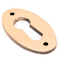 Polished Bronze Oval Escutcheon - From The Anvil