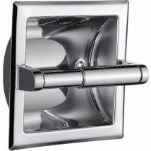 Polished Chrome Recessed Toilet Paper Holder , Bathroom Wall Mount Recessed Toilet Tissue Roll Paper Holder Include Rear Mounting Bracket