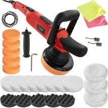 Tectake - Lustreuse Polisseuse Rectifieuse Excentrique avec 24 Accessoires 810 w