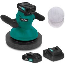 Polisseuse sans fil 20V - Ø240mm – 2 bonnets de polissage - 2 batteries et 1 chargeur rapide incl. - Vonroc