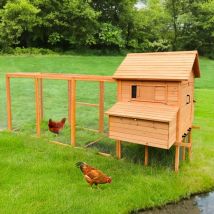 Bella Pet - Pollaio casetta galline rialzato legno giardino conigliera 370x174x172 Hegg