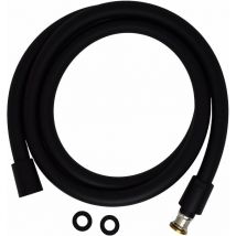 Pollini Acqua Design - Flessibile in pvc 200 cm in colore nero opaco FLE200NO Nero opaco