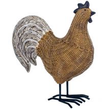 Origen - Gallo decorativo in resina e resina intrecciata