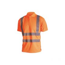 Polo alta visibilidad - Mangas cortas - Naranja fluorescente - 4XL