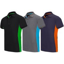 Polo de travail Velilla 105504 - xxxl - Schwarz / Hellblau