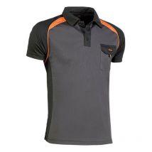 Polo top range coolway gris / naranja talla 3xl