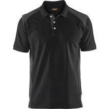 Polo de travail manches courtes piqué 3324 - Noir/Gris foncé xxl