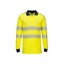 Polo en tejido modacrílico de alta visibilidad ignífugo Portwest FR702 xxxl Amarillo/Marino
