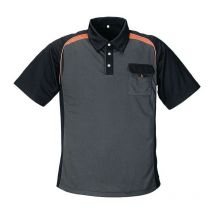 Terratrend - Polo de hombre talla m gris oscuro / negro / naranja