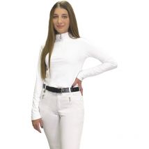 Polo donna da concorso in tessuto tecnico traspirante elasticizzato a maniche lunghe: L