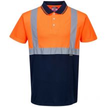 Polo Bicolore Orange/Marine l