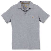 Polo homme Force Delmont poche poitrine Carhartt 103569 - Gris clair - 2XL - Gris clair