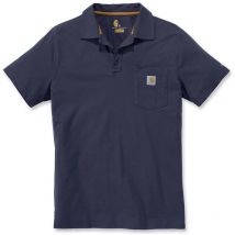 Polo homme Force Delmont poche poitrine Carhartt 103569 - Bleu foncé - l - Bleu foncé