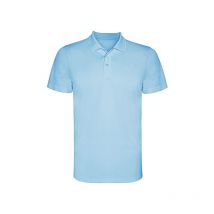 Roly - Polo técnico de manga corta con cuello tricotosa 3 botones (tallas infantiles y adulto) monzha 16 Años Celeste