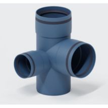 PoloPlast POLO KAL XS Doppelabzweig DN 110/75/110, 87,5 Grad, Eck