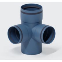 Polo-kal XS-Rohr pkxeda Eckabzweig Doppeleckabzweig110/90/90 - 87,5° sohlegleich 101539 - Poloplast