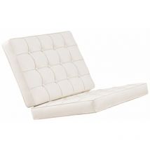 VIVOL Polsterauflage Kissenset für Berlin Chair – Weiß – PU-Leder – 77 x 56,5 cm – 77 x 51,5 cm – 9 cm Dicke