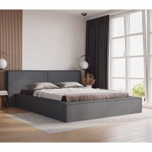 Polsterbett 200x200 Elda - Dunkelgrau (Amor Velvet 4321)