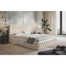 Emporius - Polsterbett 180x200 Furis - Beige (Amor Velvet 4304) - Beige
