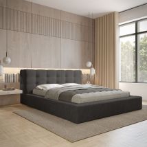 Polsterbett Doppelbett antonio Komplettset 160x200cm in Stoff Ditra Anthrazit