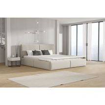 Polsterbett Doppelbett bergen Komplettset 120x200cm Stoff Magic Velvet Hellbeige