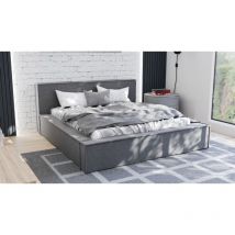 Polsterbett Doppelbett Bett Aldana 200x200cm In Stoff Freya Grafit