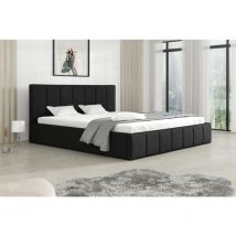 Fun Moebel - Polsterbett Doppelbett detroit 120x200cm Stoff Magic Velvet Schwarz