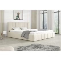 Fun Moebel - Polsterbett Doppelbett detroit Komplettset 160x200cm Stoff Magic Velvet Creme