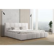 Polsterbett Doppelbett giulia 200x200cm Stoff Freya Altweiß