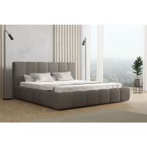 Polsterbett Doppelbett giulia Komplettset 160x200cm Stoff Freya Grau