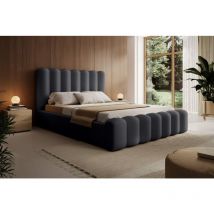 Polsterbett Doppelbett macon 180x200cm Komplettset Stoff Euphoria Anthrazit