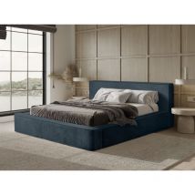 Polsterbett Doppelbett modesto Komplettset 160x200cm in Stoff Lincoln Dunkelblau