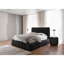 Polsterbett Doppelbett Set.3 carson 140x200cm Stoff Catch Me Schwarz