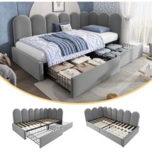 Polsterbett Einzelbett Mit Schubladen Stauraumbett Samt Daybett Tagesbett Schlafsofa Mit Lattenrost Jugendbett Und Erwachsene Kinderbett(ohne Matratze