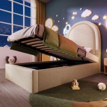 Polsterbett Kinderbett,einzelbett , Samt Für Jungen & Mädchen (ohne Matratze)