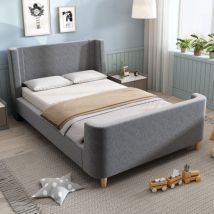 Polsterbett Kinderbett,einzelbett Schlittenbett Mit Kosmischem Muster, Für Jungen & Mädchen, Samt (ohne Matratze)