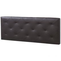 Marckonfort Kopfteil gepolstert 160x60 cm Kunstleder Schoko – Wandmontage – 8 cm dick – Hergestellt in Deutschland
