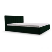 Polsterbett Bett mit Kopfstütze, Rahmenbettgestell, Bettkasten und Lattenrost Doppelbett Gepolsterter Kopfteil Samststoff Stauraumbett bett 01